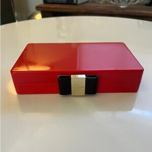 Kate Spade New York Red Hard Shell Bow Clutch – Acrylic Box Evening Bag